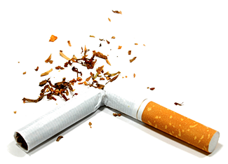 cigarro roto, método láser para dejar de fumar